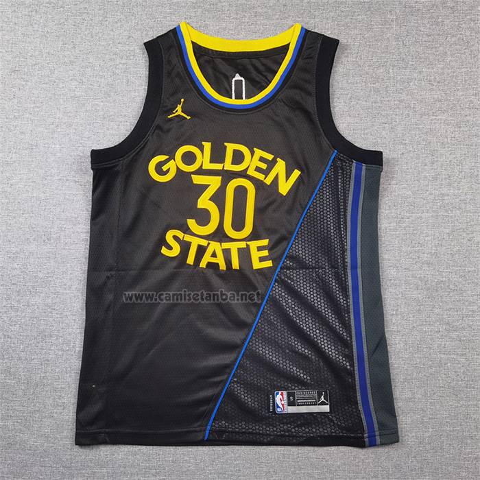 Camiseta Nino Golden State Warriors Stephen Curry NO 30 Statement 2024-25 Negro